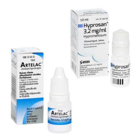 <div>Hypromelloosia sisältäviä Artelac, Hyprosan</div>